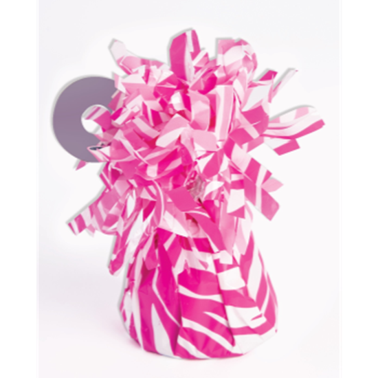 Image sur SMALL BALLOON WEIGHT - PINK/WHITE ZEBRA