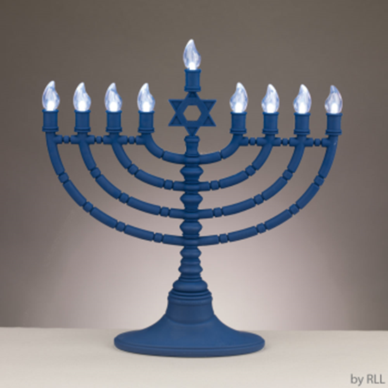 Image sur DECOR - MENORAH BATTERY OPERATED - 12"