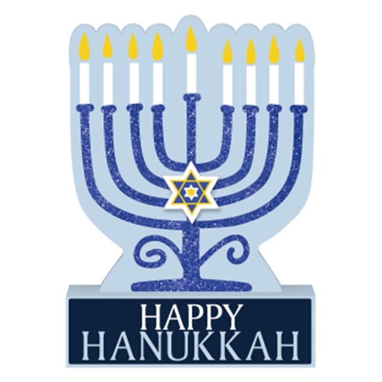 Image sur DECOR - MENORAH STANDING SIGN