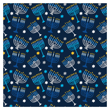 Picture of DECOR - HANUKKAH GIFT WRAP WITH MENORAHS