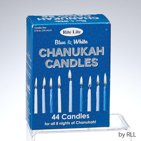 Image sur DECOR - CHANUKAH CANDLES - BLUE/WHITE