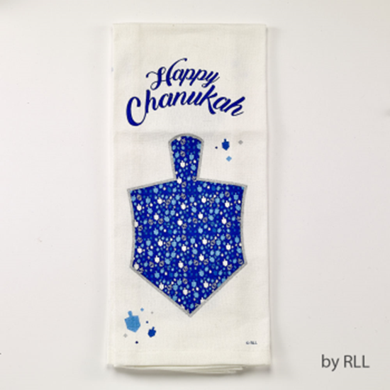 Picture of DECOR - CHANUKAH MOSAIC TEA TOWEL