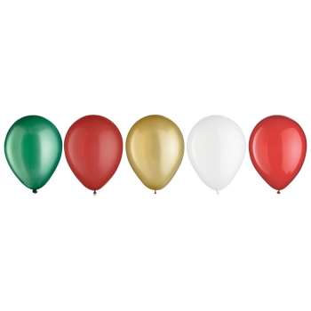 Picture of 5" CHRISTMAS ASSORTED LATEX BALLOONS  