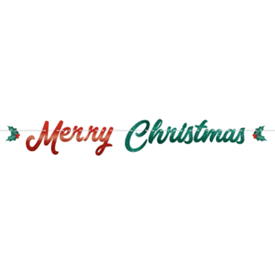 Picture of DECOR - MERRY CHRISTMAS LETTER BANNER