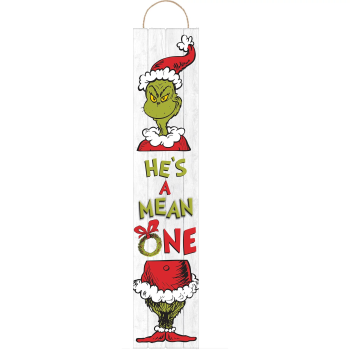 Image de DECOR - THE GRINCH  WOODEN PLANK SIGN