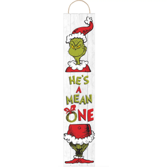 Image sur DECOR - THE GRINCH  WOODEN PLANK SIGN