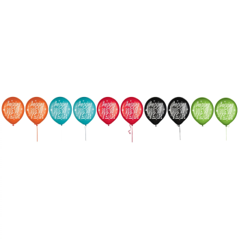 Image de 12" BALLOONS - NEW YEAR'S EVE COLORFUL CONFETTI