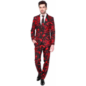 Image de SUIT - HALLOWEEN BLACK BLOOD MEN'S SUIT - LARGE