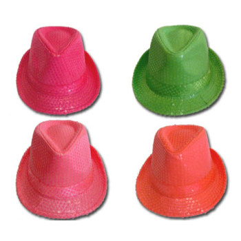Image de FLOURESCENT SEQUIN HAT - ASST NEON COLORS