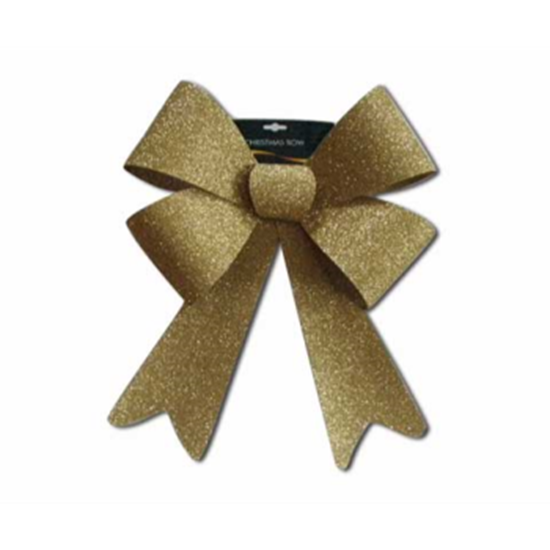 Picture of DECOR - BOW GOLD GLITTER - 14" X 20" - PVC