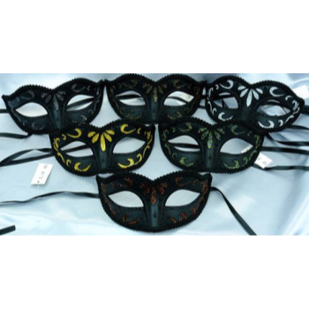Picture of ASST BLACK COLORED GLITTER MASK