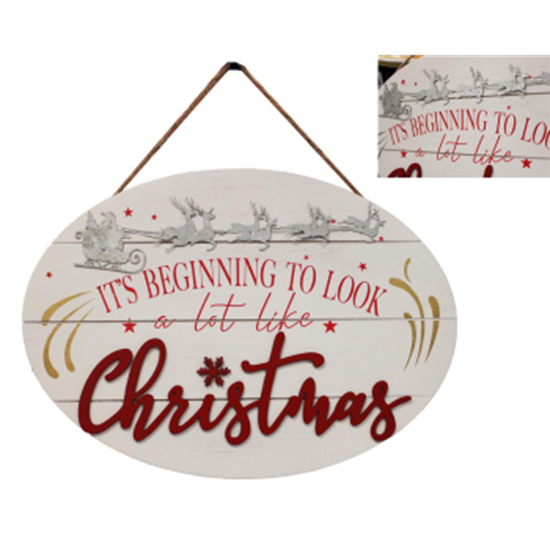 Picture of DECOR - IT'S BEGINNING TOM LOOK LIKE CHRISTMAS WALL PLAQUE