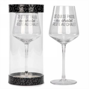 Picture of CRYSTAL WINE GLASS - SE PASSE AU CHALET