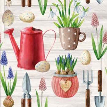 Picture of GARDENER'S TOOLS - LUNCHEON NAPKINS