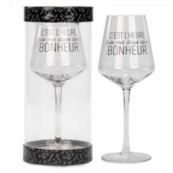 Image de CRYSTAL WINE GLASS - DOSE DE BONHEUR