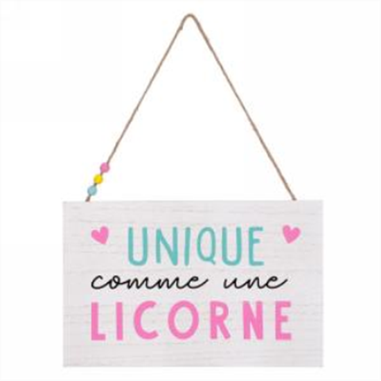 Image sur HANGING PLAQUE - UNIQUE LICORNE