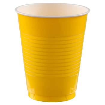 Picture of YELLOW SUNSHINE 18oz PLASTIC CUPS - BIG PARTY PACK