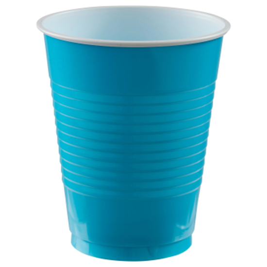 Image sur CARIBBEAN BLUE 18oz PLASTIC CUPS - BIG PARTY PACK