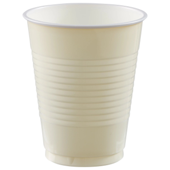 Picture of IVORY CREAM 18oz PLASTIC CUPS - BIG PARTY PACK