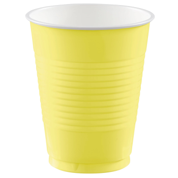 Picture of LIGHT YELLOW 18oz PLASTIC CUPS - BIG PARTY PACK