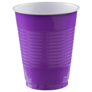 Picture of PURPLE 18oz PLASTIC CUPS - BIG PARTY PACK