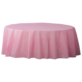 Picture of PINK ROUND TABLE COVER 84" 