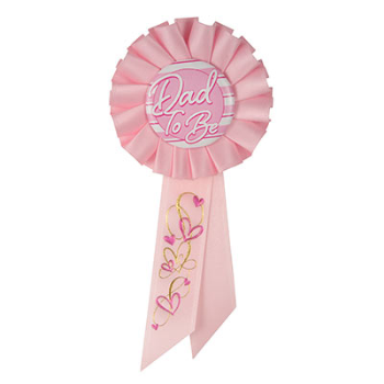 Picture of WEARBALES - DAD TO BE RIBBON - PINK