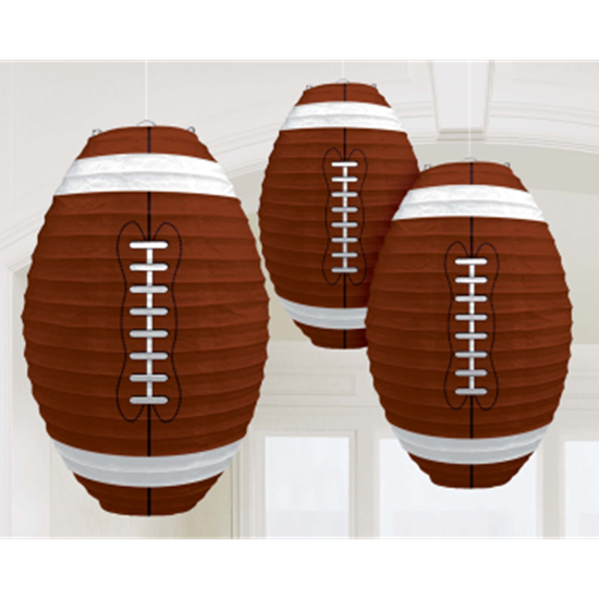 Image sur FOOTBALL SHAPED LANTERNS 3/PK