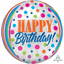 Picture of 21'' HAPPY BIRTHDAY DOTS AND STRIPES ORBZ BALLOON 