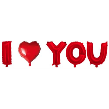 Image de 16" I LOVE YOU - RED *DOES NOT FLOAT* AIR FILLED