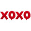 Picture of 40" XOXO SET - RED - INCLUDES HELIUM