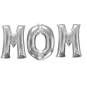 Picture of 16" PHRASE MOM - SILVER *DOES NOT FLOAT* AIR FILLED