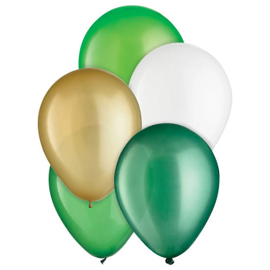 Image sur BALLOONS - 11" ASSORTED GREEN COLORS LATEX BALLOONS