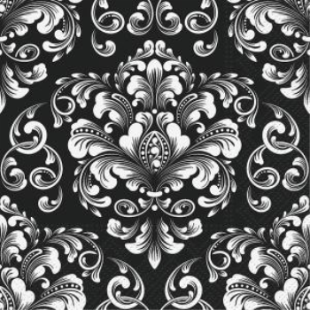 Image de ORNATE IN BLACK LUNCHEON NAPKINS