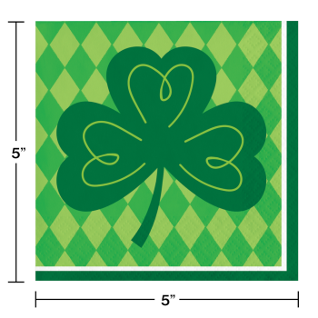 Image de TABLEWARE - HARLEQUIN SHAMROCKS BEVERAGE NAPKINS