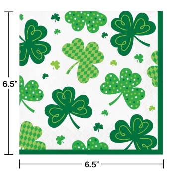 Picture of TABLEWARE - HARLEQUIN SHAMROCKS LUNCHEON NAPKINS