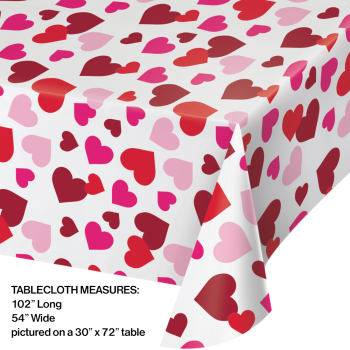 Picture of TABLEWARE - HEARTS TABLE COVER