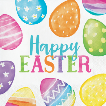Image de TABLEWARE - WATERCOLOR EASTER EGGS LUNCHEON NAPKINS