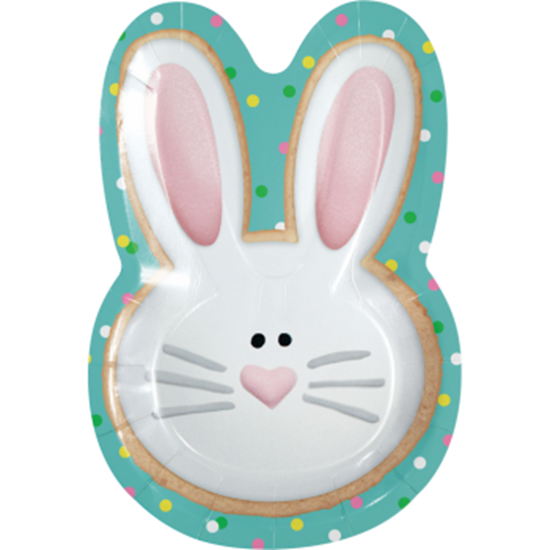 Image sur TABLEWARE - BUNNY EASTER TREATS SHAPES 9" PLATES