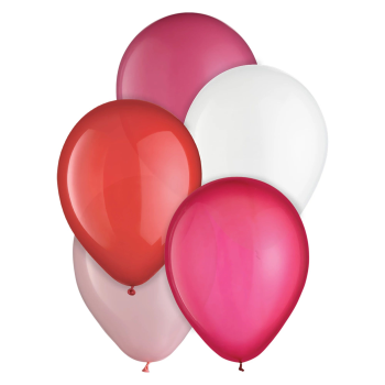 Picture of BALLOONS - 5"  ASSORTED PINKS AND REDS LATEX BALLOONS