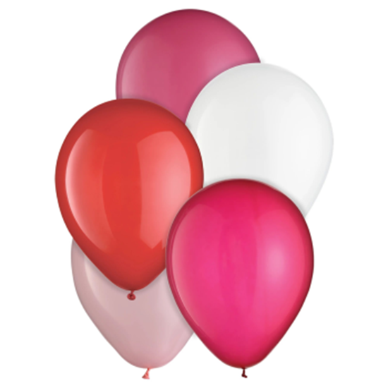 Image sur BALLOONS - 11" ASSORTED PINK AND REDS COLORS LATEX BALLOONS