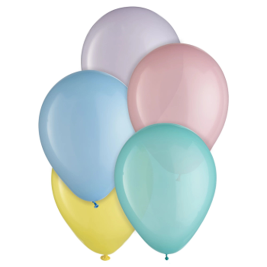 Image sur 5"  ASSORTED PASTELS LATEX BALLOONS