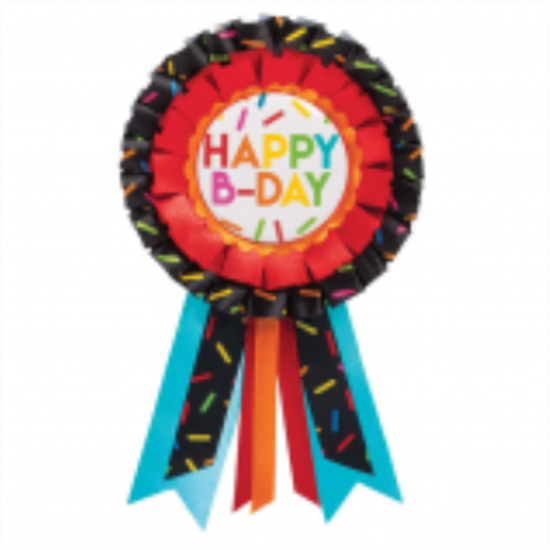 Image sur Happy B-Day Ribbon Button