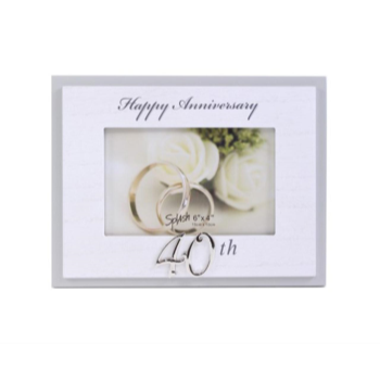 Picture of 40TH ANNIVERSARY FRAME HAPPY ANNIVERSARY