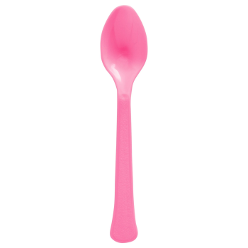 Image de BRIGHT PINK BOXED HEAVY WEIGHT SPOONS - 50CT