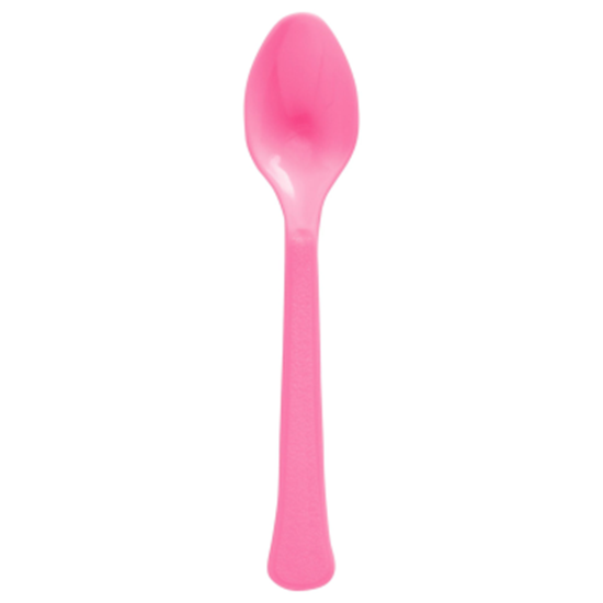 Image sur BRIGHT PINK BOXED HEAVY WEIGHT SPOONS - 50CT