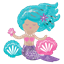 Picture of 24" TABLETOP - MERMAID SITTING FOIL BALLOON - AIR FILLED