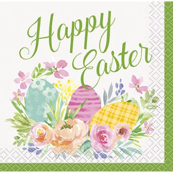 Image de TABLEWARE - WATERCOLOR PASTEL HAPPY EASTER BEVERAGE NAPKINS