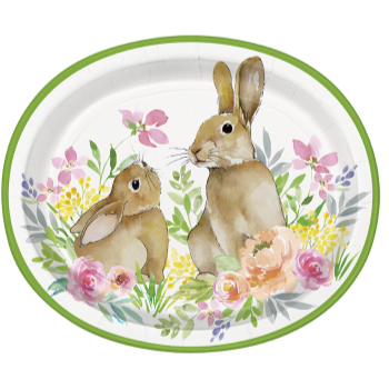 Image de TABLEWARE - WATERCOLOR PASTEL EASTER OVAL PLATES