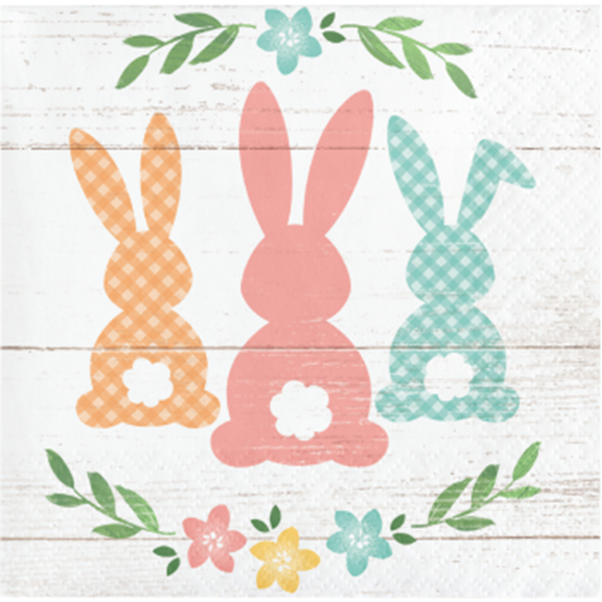 Picture of TABLEWARE - FARMHOUSE EASTER BEVERAGE NAPKINS